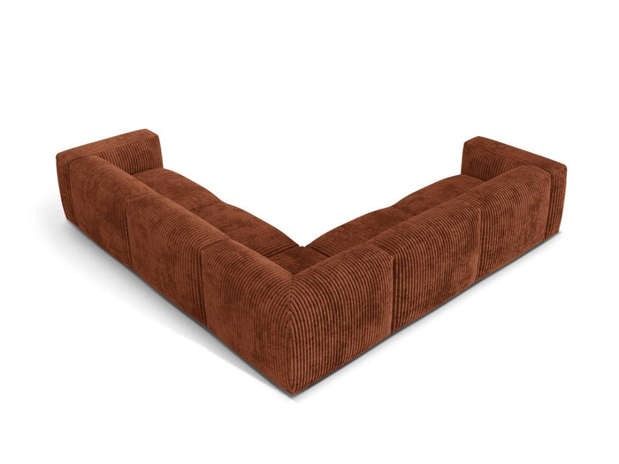 Micadoni 5-zits hoekbank Martina ribstof