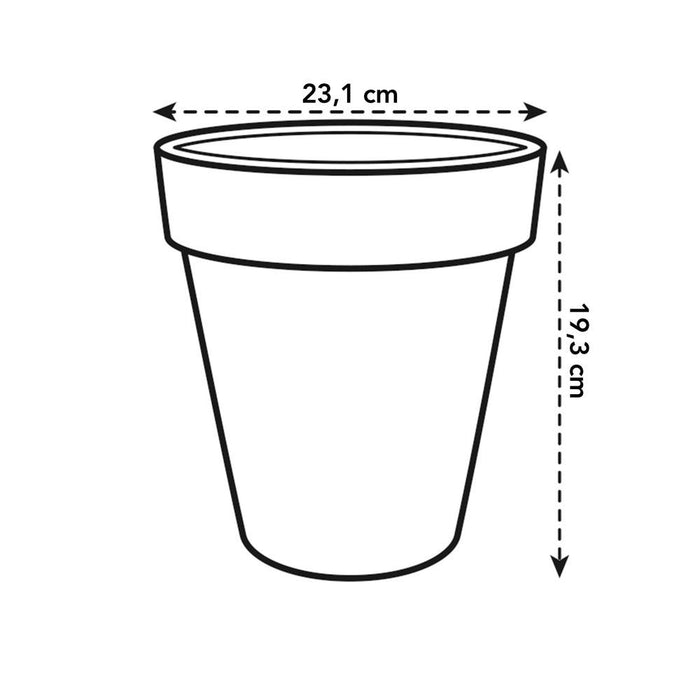 elho Green Basics Top Planter 23 - Taupe (Bruin) - Ø 23 x H 20 cm -