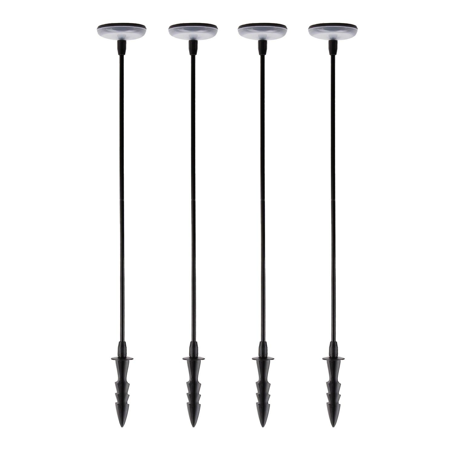 KS Verlichting 4x Sunflower Solar Tuinlamp Zwart