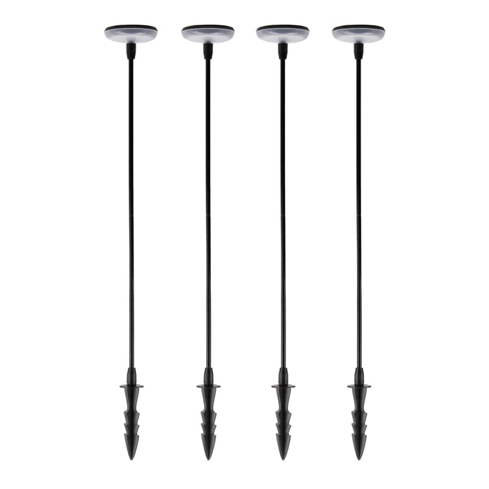 KS Verlichting 4x Sunflower Solar Tuinlamp Zwart