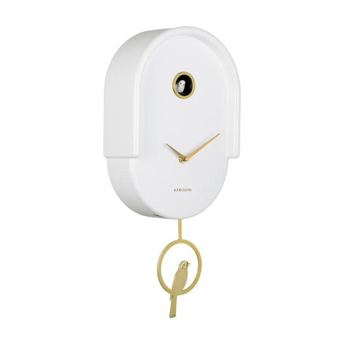 Karlsson - Wandklok Tweet - Wit