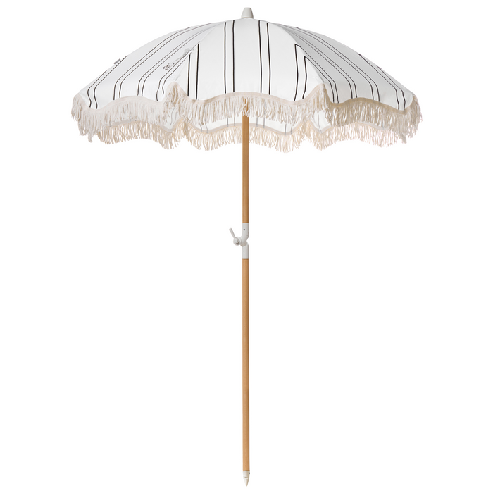 Beliani - MONDELLO - Tuinparasol - Zwart|Wit - Polyester