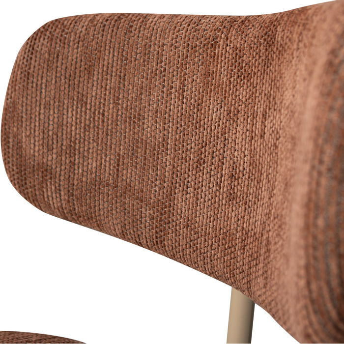 WOOOD Travis Eetkamerstoelen - Polyester - Bruin - Set van 6