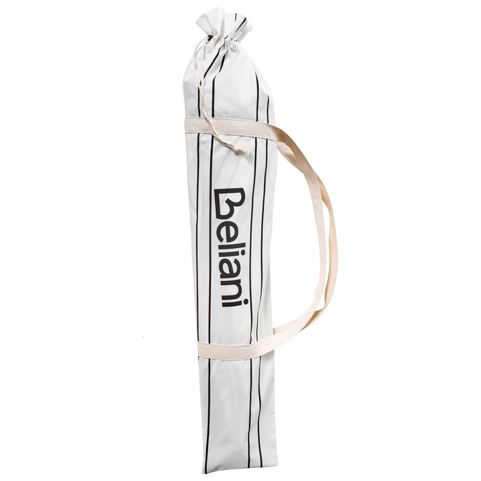 Beliani - MONDELLO - Tuinparasol - Zwart|Wit - Polyester