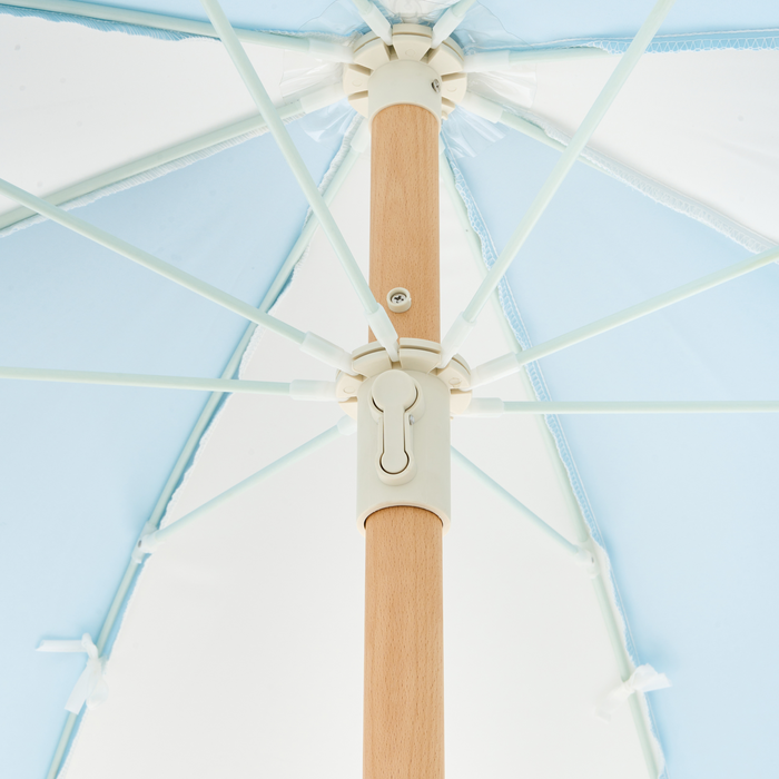 Beliani - MONDELLO - Tuinparasol - Lichtblauw - Polyester