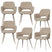 WOOOD Jenny Eetkamerstoelen - Polyester - Naturel - Set van 6