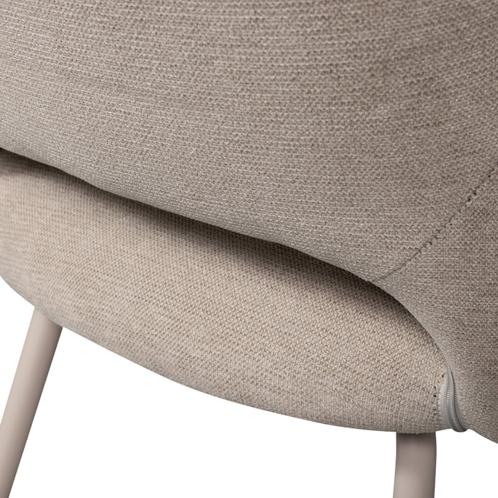 WOOOD Jenny Eetkamerstoelen - Polyester - Naturel - Set van 6