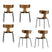 WOOOD Form Eetkamerstoelen - Hout - Bruin - Set van 6