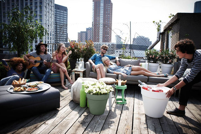 elho Loft Urban Rond Wielen 40 - Pistachegroen (Groen) - Ø 39 x H 35