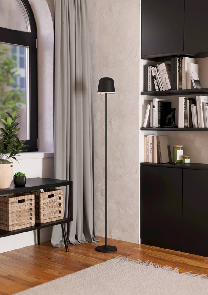 EGLO Mannera-L Staande lamp - USB-C - H 140 cm  - Zwart