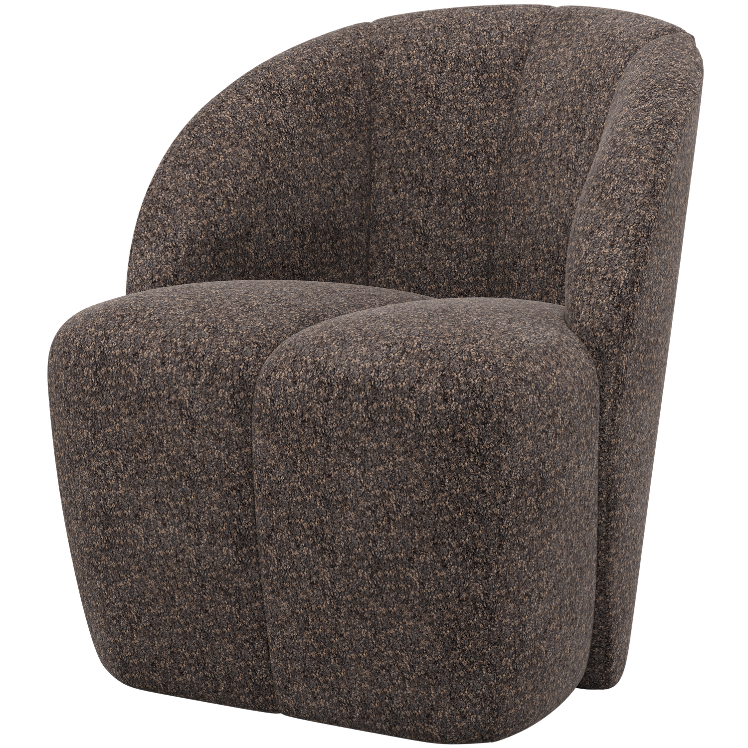 WOOOD Mojo Draaifauteuil - Wollig - Bruin - 75x68x77