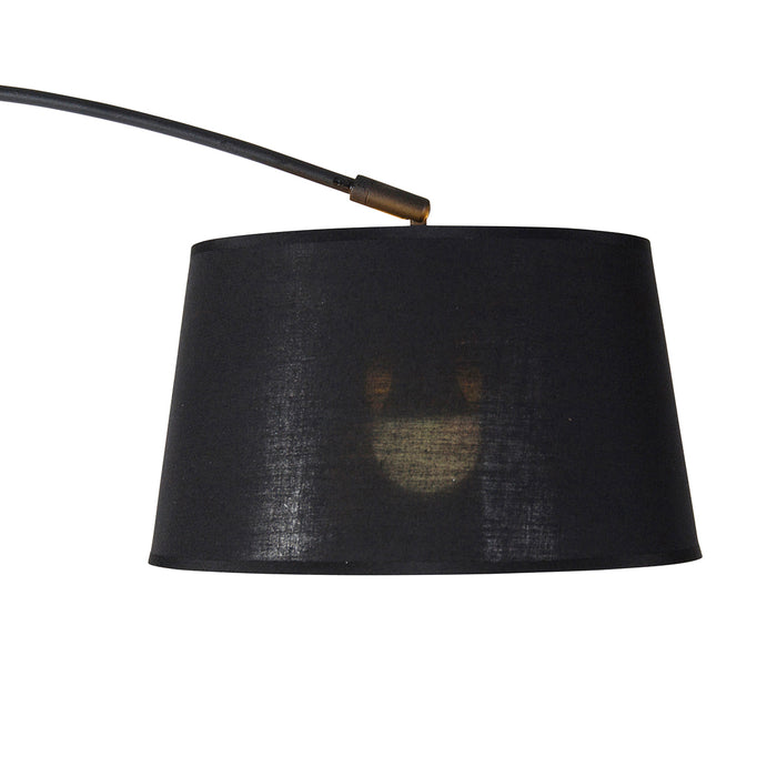 QAZQA Smart booglamp zwart met goud incl. Wifi A60 - Arc Basic