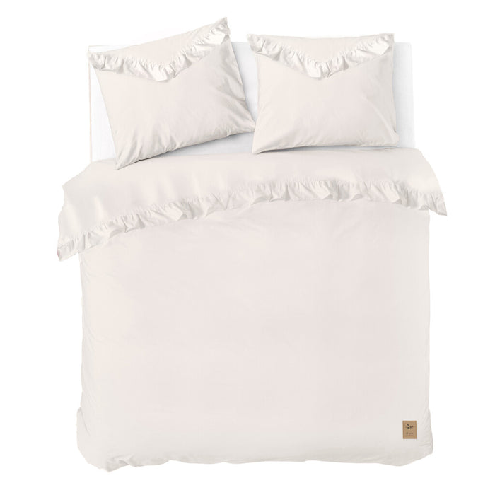 Dindi Home - Dekbedovertrek White Ruffle - 240x220 - Off White