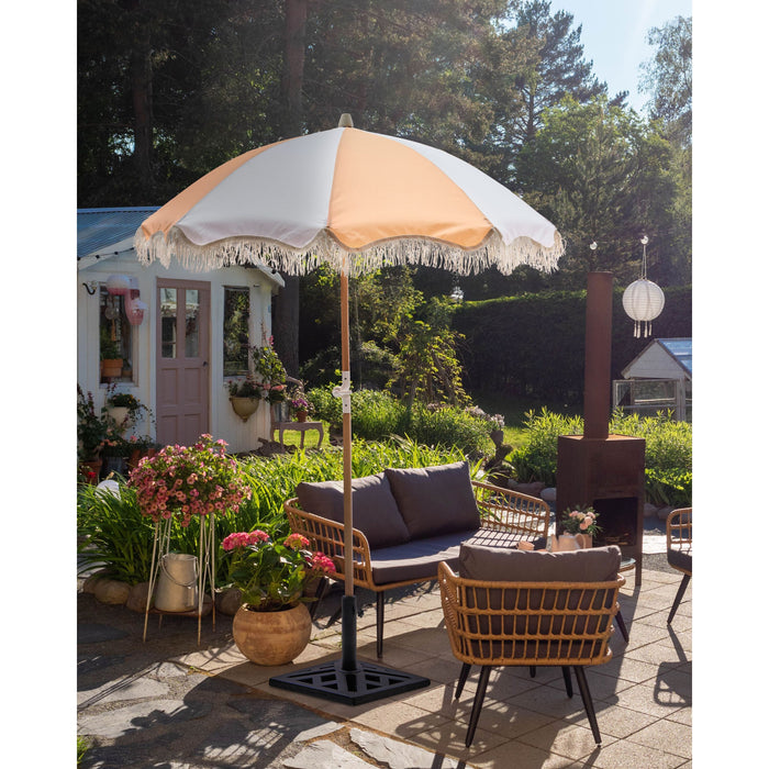Beliani - MONDELLO - Tuinparasol - Oranje - Polyester