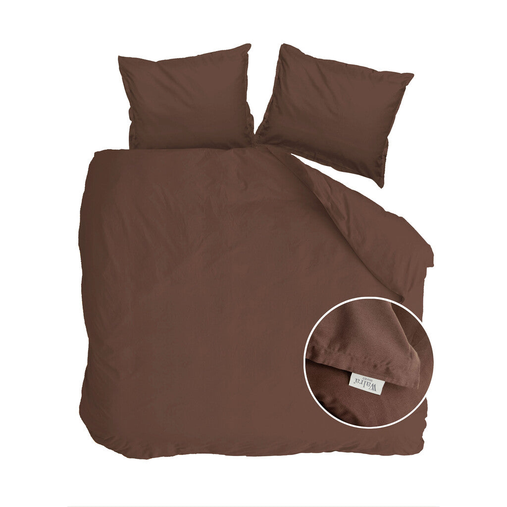 Walra - Dekbedovertrek Vintage Satin - 240x220 - Bruin