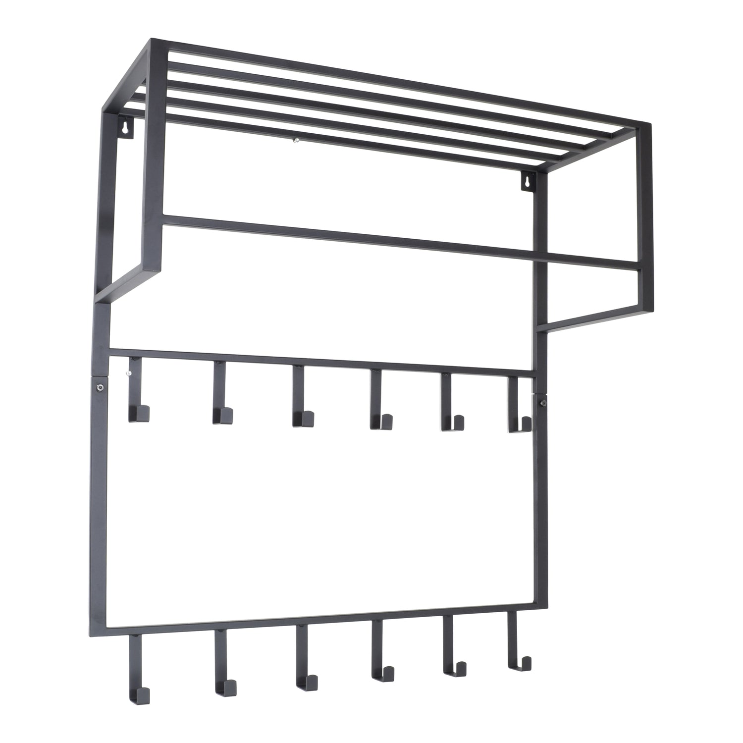 LOFT42 Kapstok Boris - Zwart – Metaal – 12 haken - 90x80x30