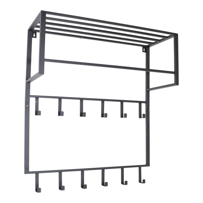 LOFT42 Kapstok Boris - Zwart – Metaal – 12 haken - 90x80x30
