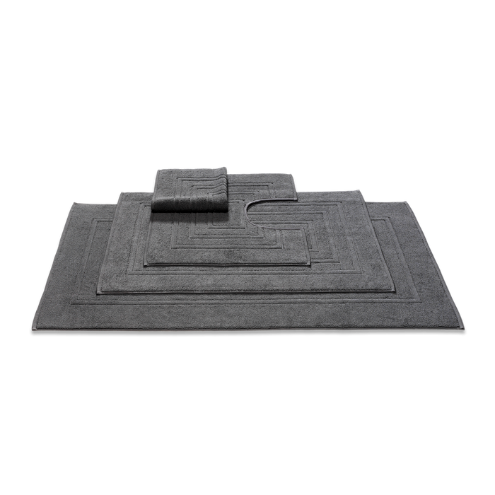 Houston Badmat Dark Grey | 60 x 60 cm | Grijs | Katoen