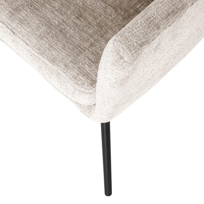 WOOOD Kam Eetkamerstoelen - Polyester - Off White - Set van 6