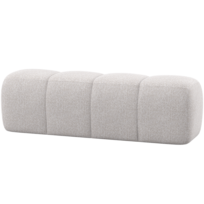 WOOOD Mojo Eetbankje 164 cm - Bouclé - Ecru Melange - 49x164x45