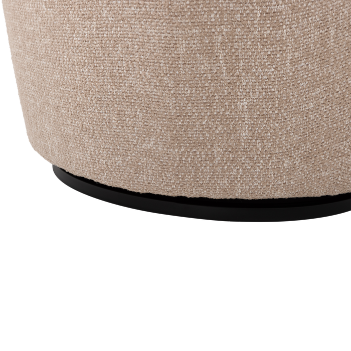 WOOOD Serra Draaifauteuil - Melange Stof - Naturel - 68x70x77