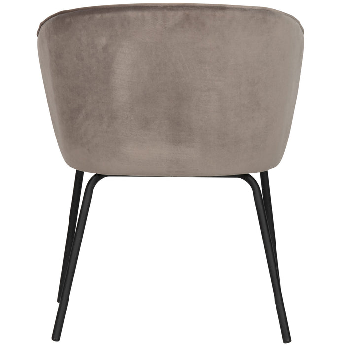 WOOOD Admit Eetkamerstoelen - Fluweel - Khaki - Set van 6