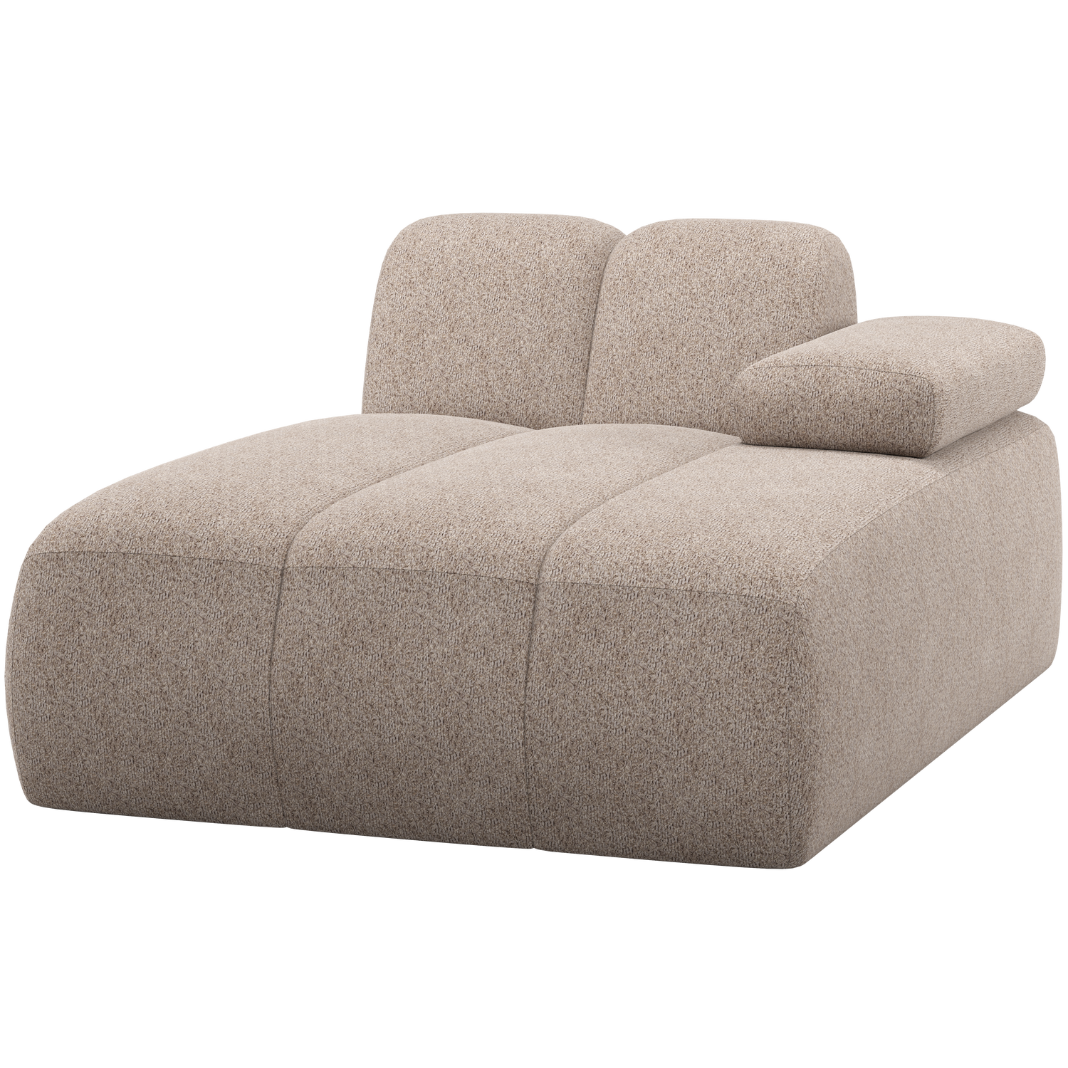 WOOOD Mojo Chaise Longue Element Bank Rechts - Wollig - Donkerzand
