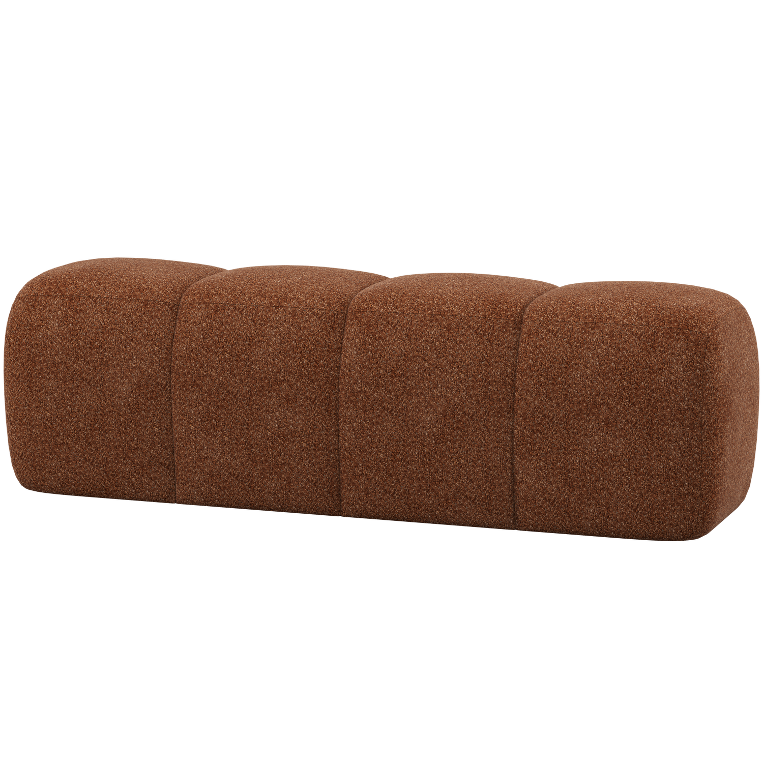 WOOOD Mojo Eetbankje 164 cm - Wollig - Roestbruin - 49x164x45