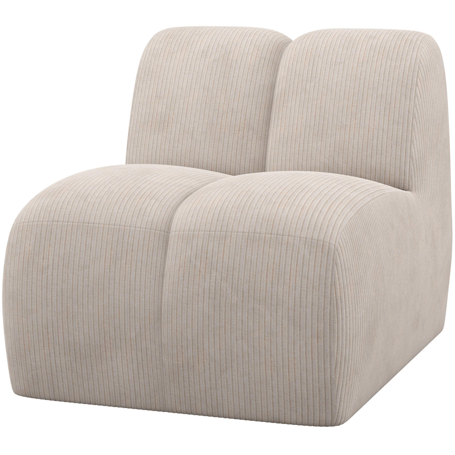 WOOOD Mojo 1-Zits Element - Ribstof - Ecru - 74x84x97