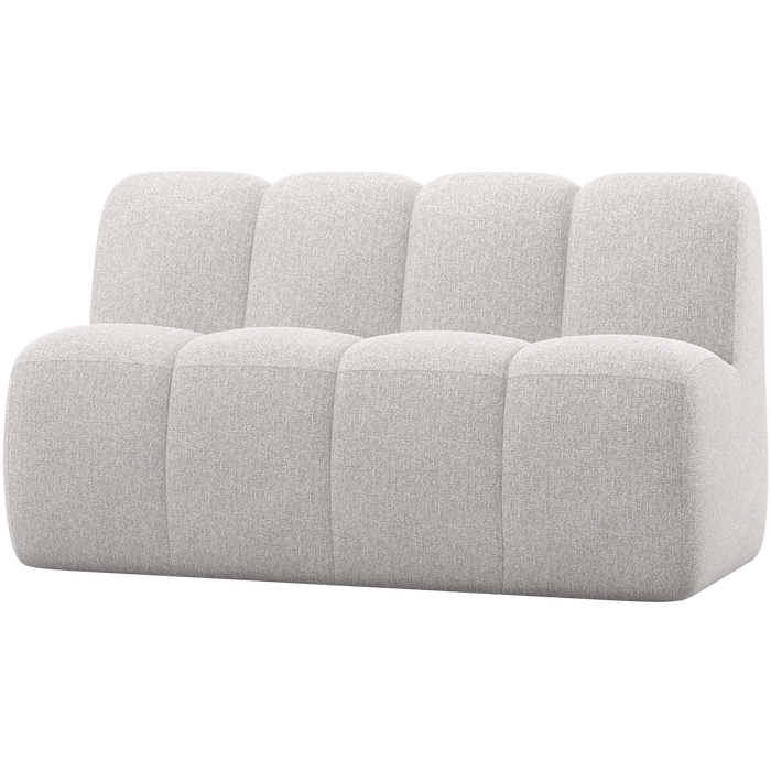 WOOOD Mojo Eetbankje 164 cm Met Rugleuning - Bouclé - Ecru Melange