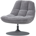 WOOOD Elvi Draaifauteuil - Chenille Structuur -  Lichtgrijs - 81x73x84