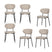 WOOOD Kjeld Eetkamerstoelen - Polyester - Naturel - Set van 6