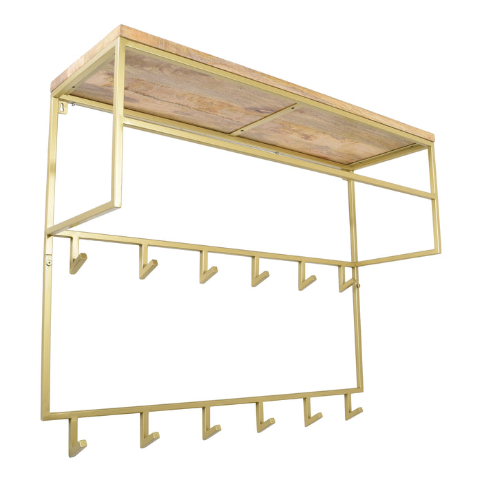 LOFT42 Jip Kapstok - 12 haken - Metaal - Goud - 100x80x33