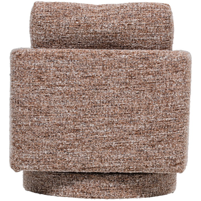 WOOOD Oska Draaifauteuil - Melange Stof - Bruin - 64x78x79