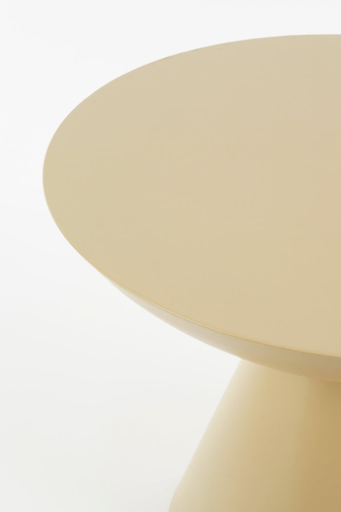 Mica Decorations Celise Bijzettafel - H44 x Ø59 cm - Metaal - Beige