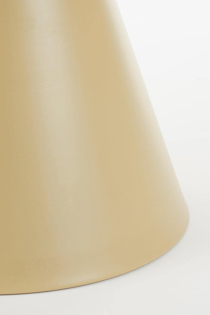 Mica Decorations Celise Bijzettafel - H44 x Ø59 cm - Metaal - Beige