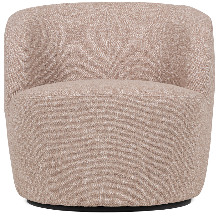 WOOOD Serra Draaifauteuil - Melange Stof - Naturel - 68x70x77