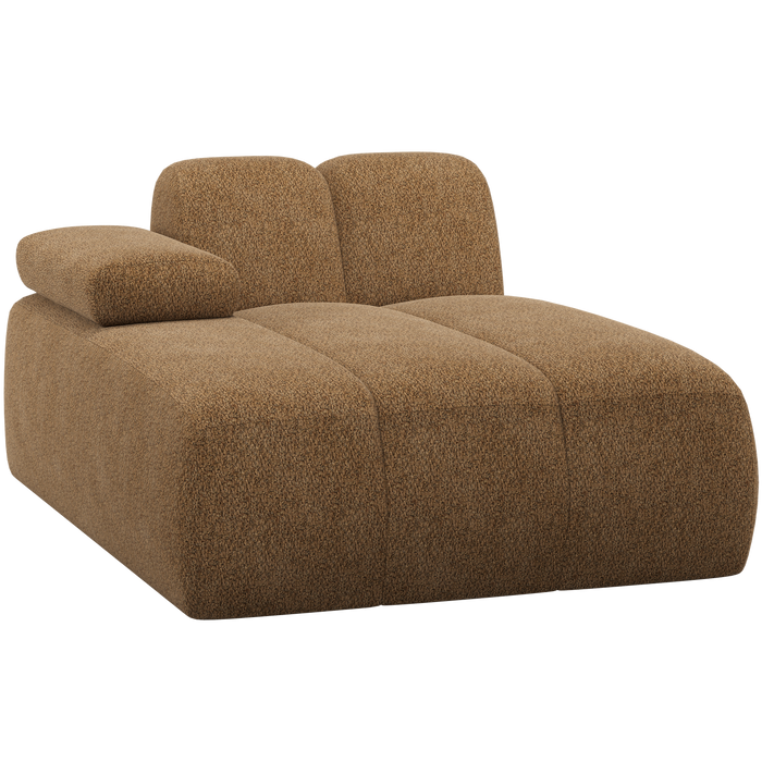 WOOOD Mojo Chaise Longue Element Bank Links - Wollig - Honinggeel