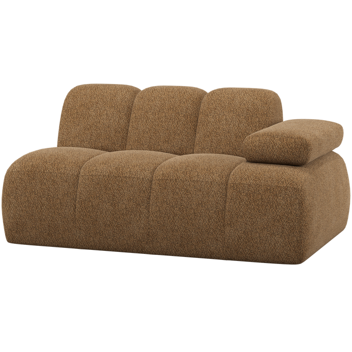 WOOOD Mojo 1,5-Zits Element Bank Arm Rechts - Wollig - Honinggeel