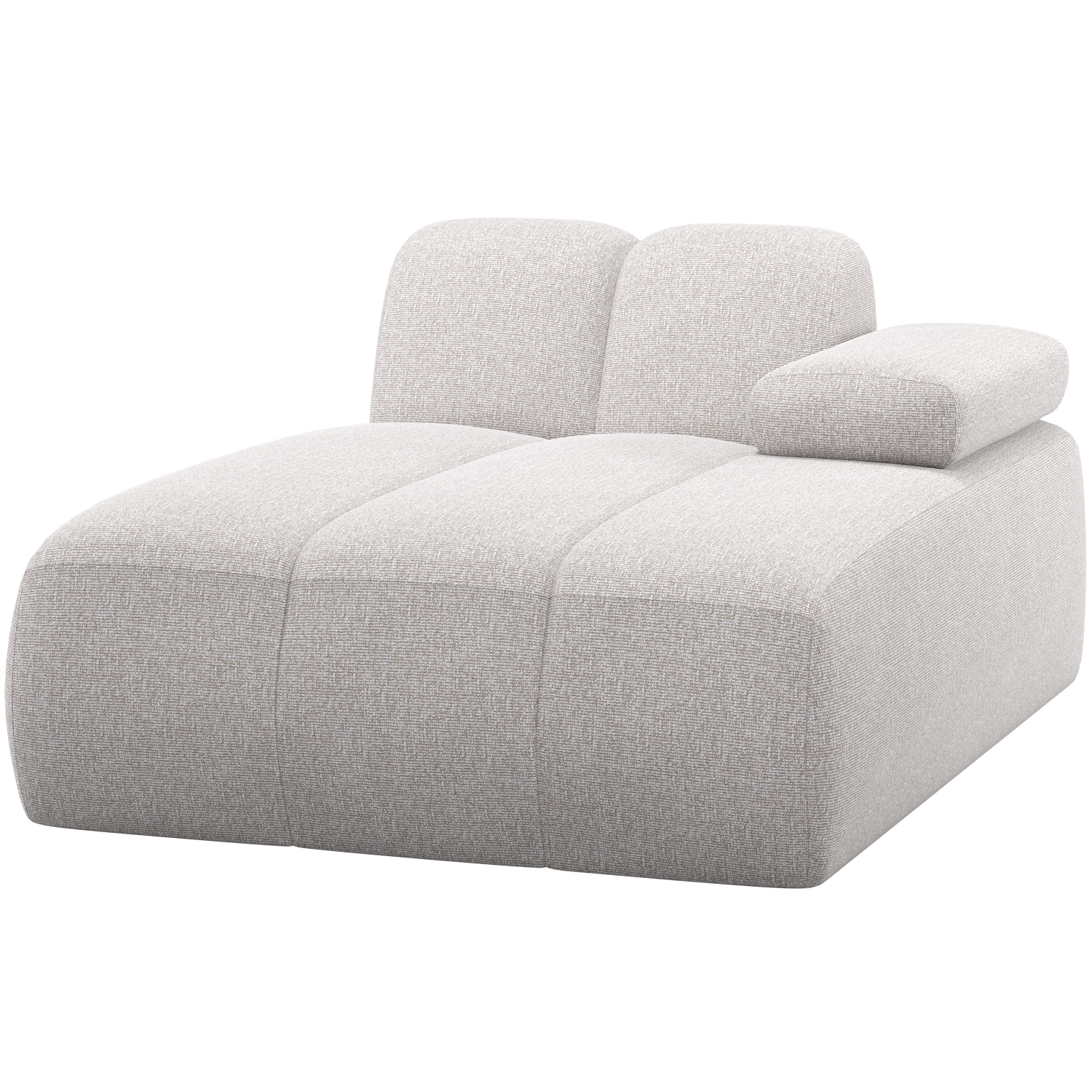 WOOOD Mojo Chaise Longue Element Bank Rechts - Bouclé - Ecru Melange