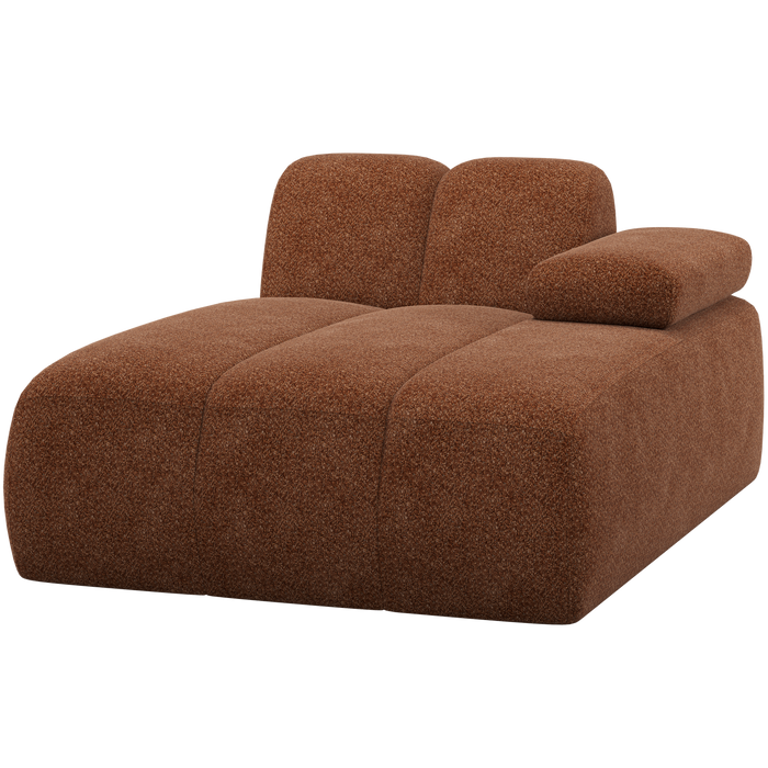 WOOOD Mojo Chaise Longue Element Bank Rechts - Wollig - Roestbruin