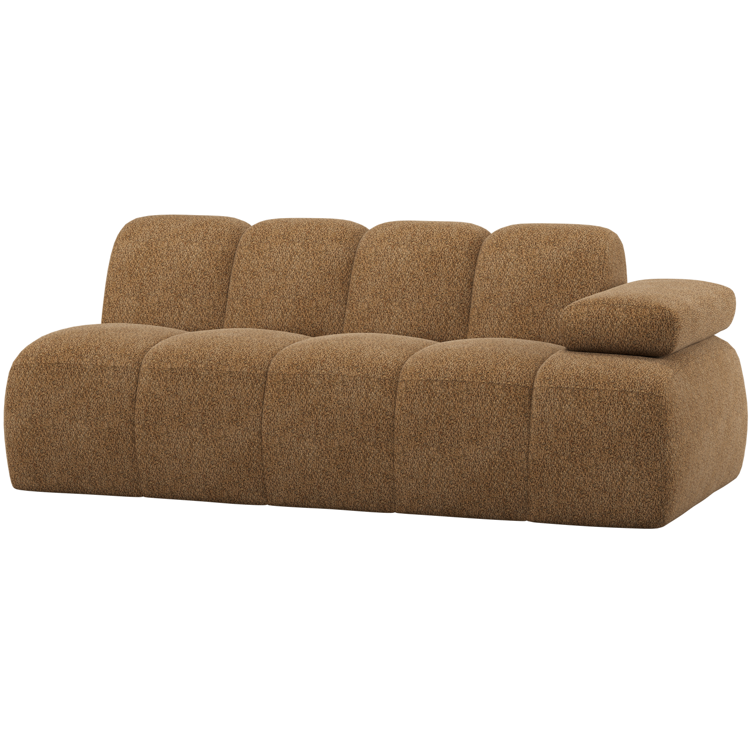 WOOOD Mojo 2-Zits Element Bank Arm Rechts - Wollig - Honinggeel