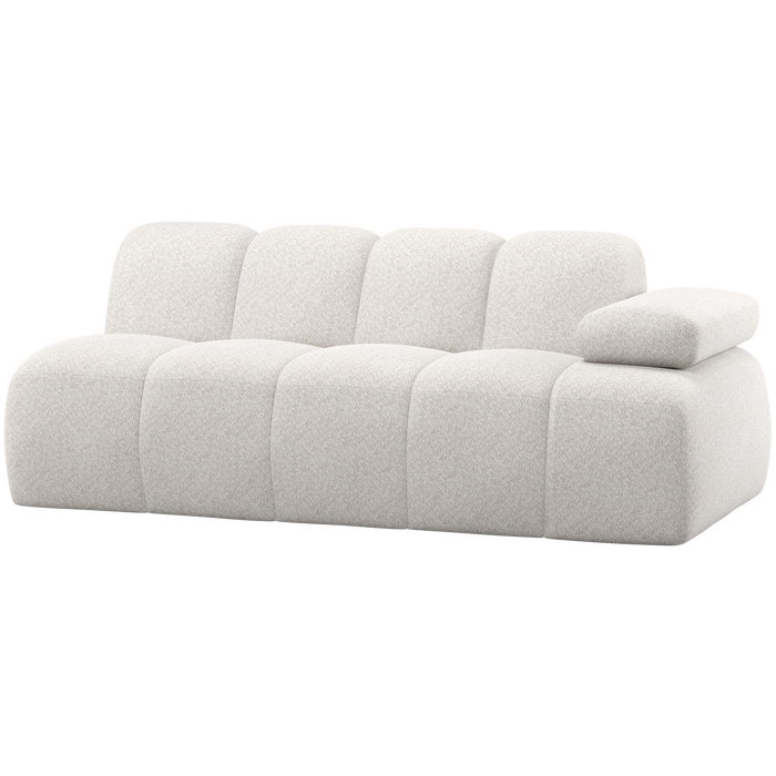 WOOOD Mojo 2-Zits Element Bank Arm Rechts - Wollig - Ecru