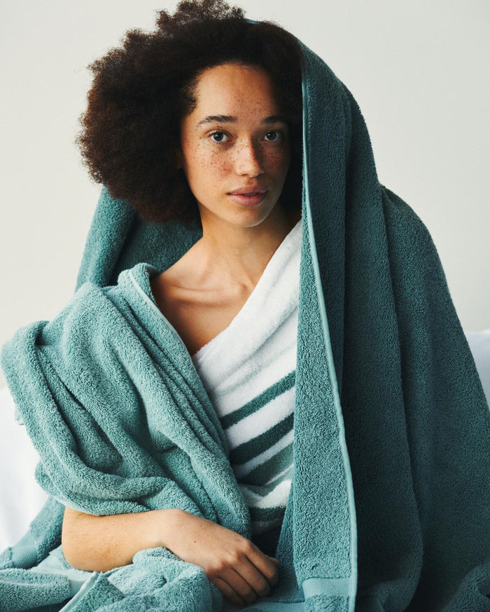 Ranger Badtextiel Pearl Blue | 90 x 180 cm | Blauw | Katoen