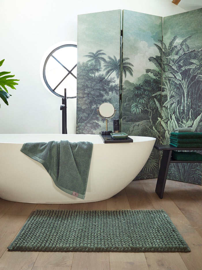 Handdoek Oslo Willow | 100 x 150 cm | Groen | Katoen