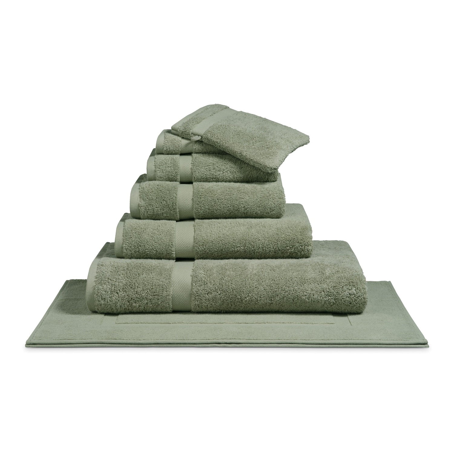 Ranger Badtextiel Smoke Green | 90 x 180 cm | Groen | Katoen