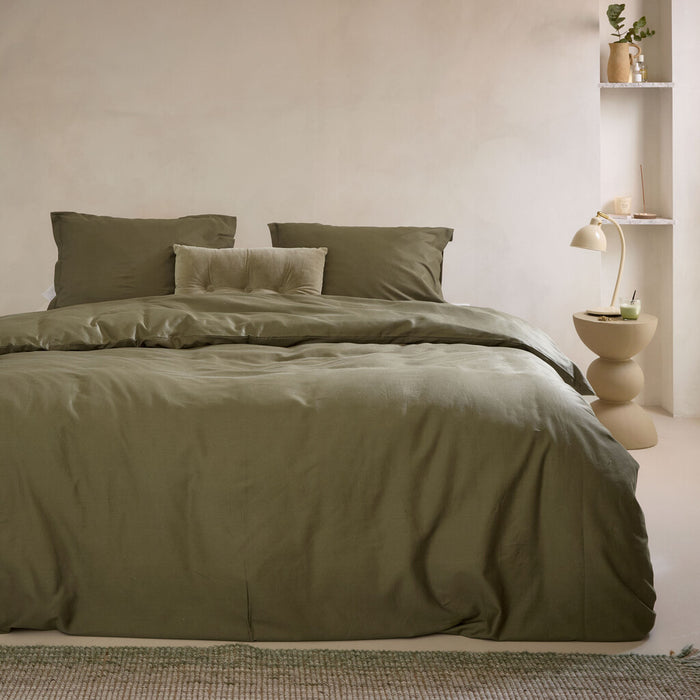 Walra - Dekbedovertrek Vintage Satin - 140x220 - Groen