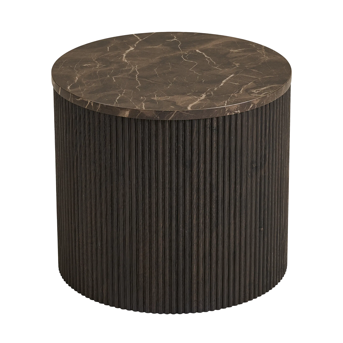 Artichok Babette Bijzettafel Donkerbruin Marmer  Ø 45 cm