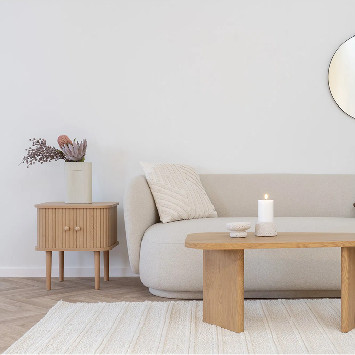 Artichok Ties Vierkante Houten Bijzettafel Naturel - 50,5 x 45 cm