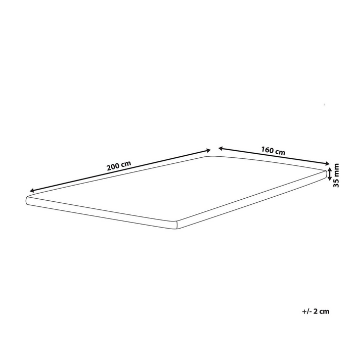 Beliani - RESTFUL - Matrastopper - Wit - 160 x 200 cm - PU Schuim